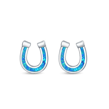horseshoe stud earrings